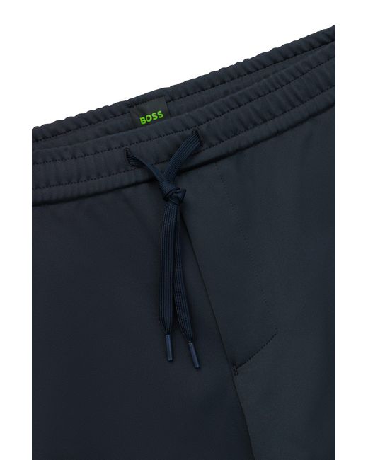 Boss Blue Tapered-fit Trousers In Waterproof Softshell Material for men