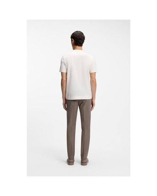 Boss White X Aston Martin Mercerised-Cotton T-Shirt With Wing Detail for men