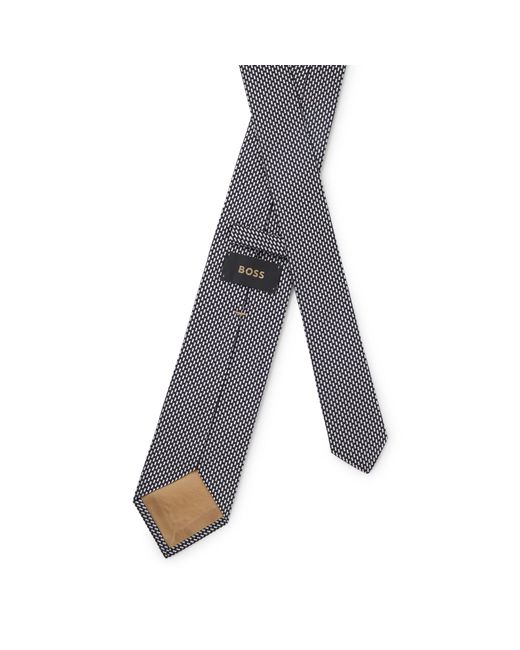 Boss Gray Patterned Tie for men