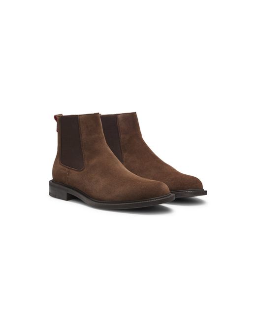 HUGO Brown Chelsea Boots for men