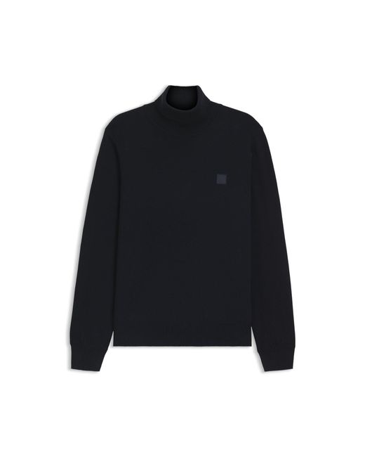 Boss Blue Rollneck Sweater for men
