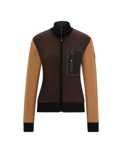 Boss Black Equestrian Second-Layer Cardigan With Logo Patch