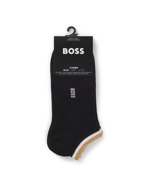 Boss Black Two-Pack Of Ankle Socks With Signature-Stripe Cuffs for men