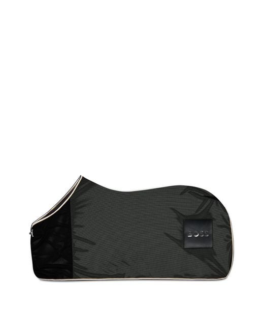 Boss Vliegendeken Van Mesh Met Logopatch in het Black