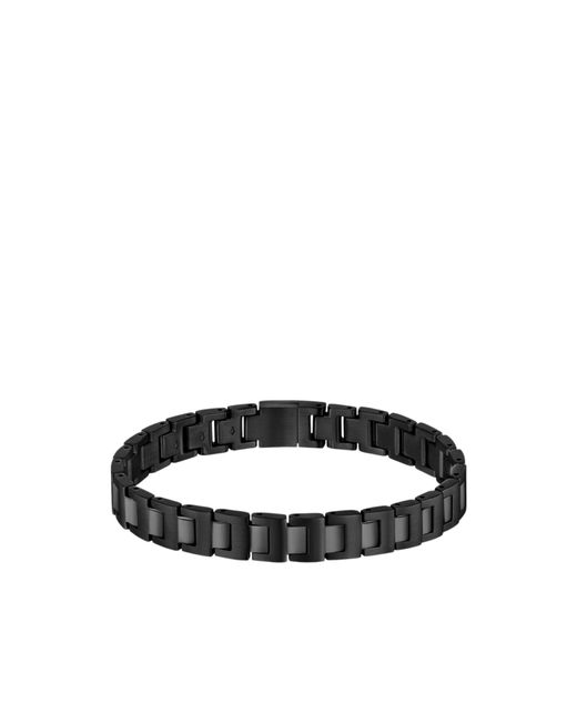 Boss Black Plated Link Cuff With Logo Closure for men
