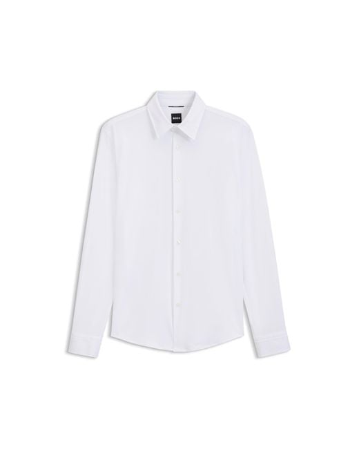 Boss White Slim-Fit Shirt for men