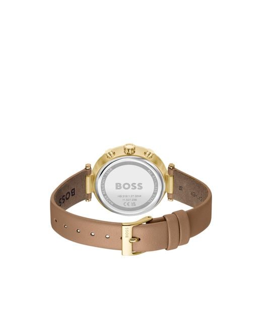 Boss White Tone Watch With T-Bar Case