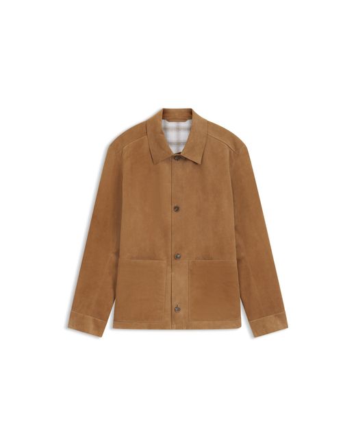 Boss Brown Button-Up Jacket for men