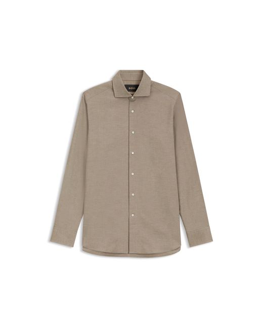 Boss Brown Regular-Fit Shirt for men