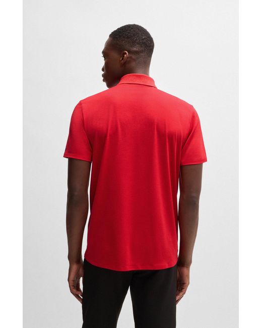 Boss Red Quick-dry Stretch-jersey Polo Shirt With Logo Detail for men