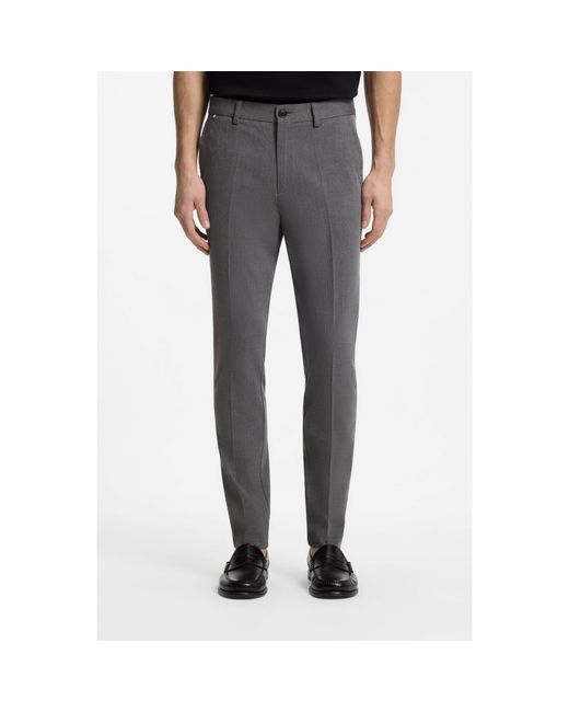 Boss Gray Slim-Fit Trousers for men