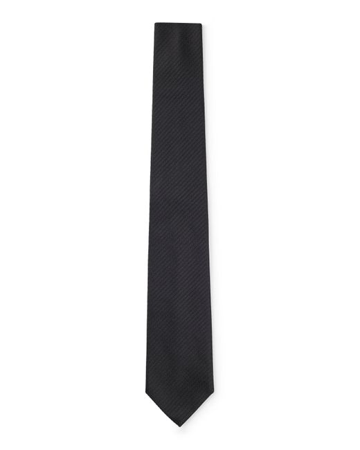 BOSS by HUGO BOSS Silk-jacquard Tie With All-over Structure in White ...