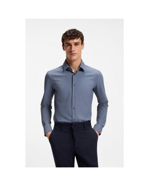 Boss Blue Slim-Fit Shirt for men