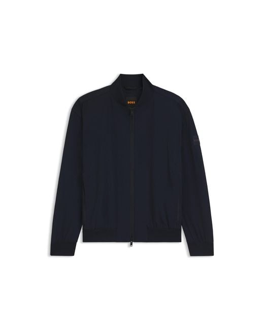 Boss Blue Regular-Fit Softshell Jacket With Four-Way Stretch for men