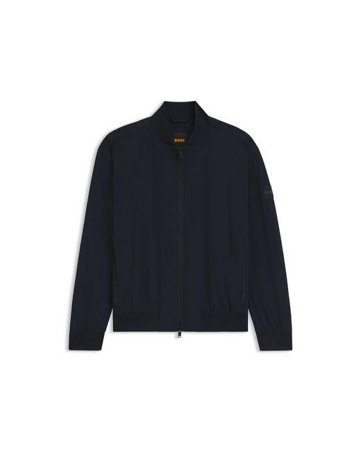 Boss Blue Regular-Fit Softshell Jacket With Four-Way Stretch for men