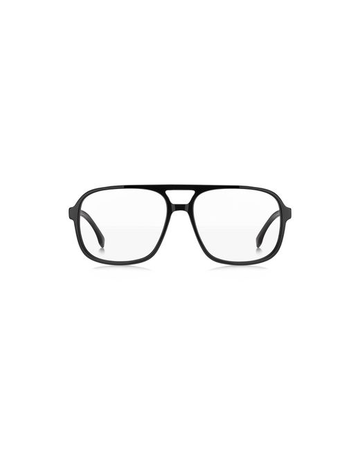 Boss Black Optical Frames With Logo Plaque And Double Bridge for men