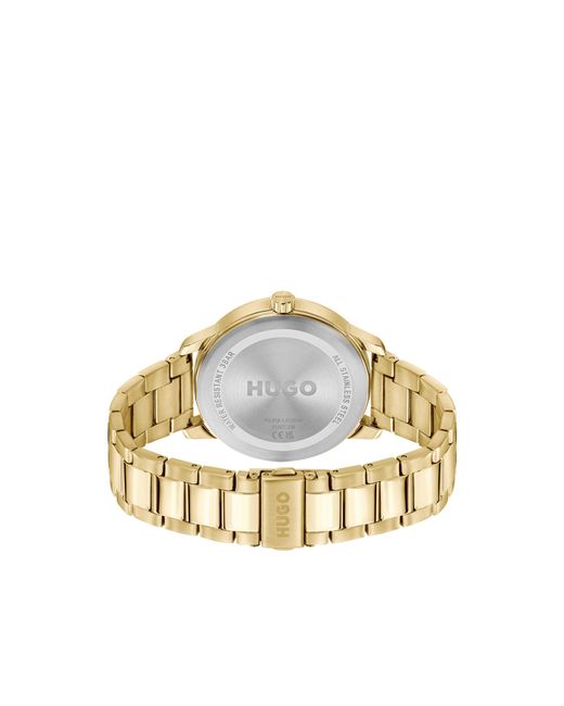 HUGO Metallic Stamp Multi Dial Watch for men