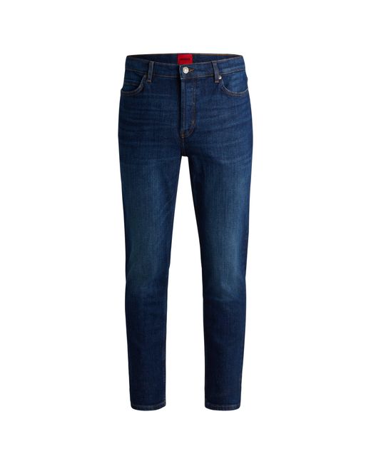 HUGO Blue Tapered-Fit Jeans for men