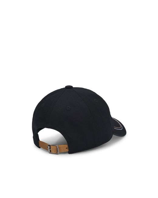 Boss Black Equestrian Cap With Retro-Inspired Logo Patch