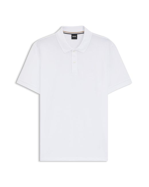 Pallas Polo Regular en coton avec logo brodé Boss pour homme en coloris White