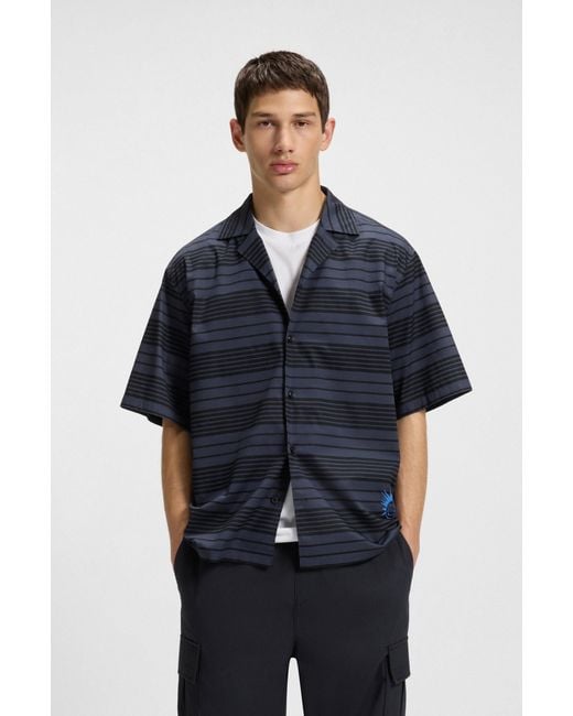 HUGO Dark Blue Men's Casual Shirts Size M for men