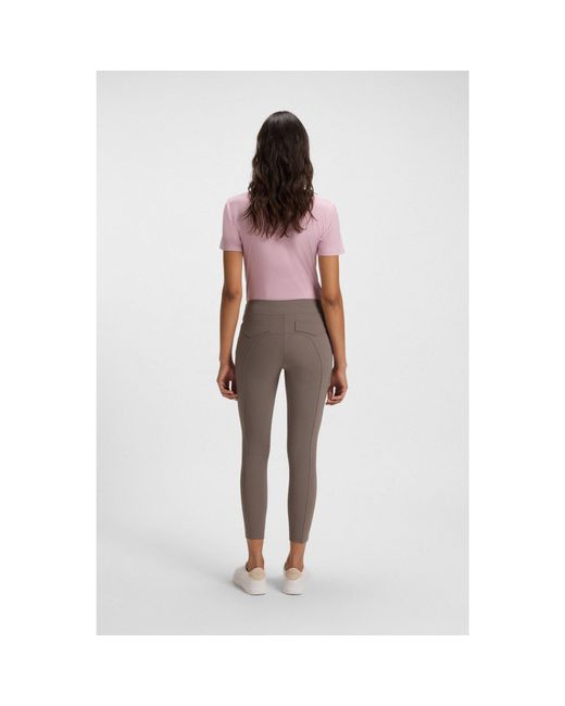 Boss Brown Equestrian Hybrid Breeches With Silicone Grips