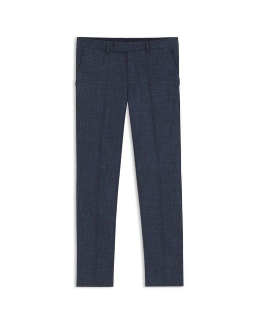 Boss Blue Regular-Fit Trousers for men