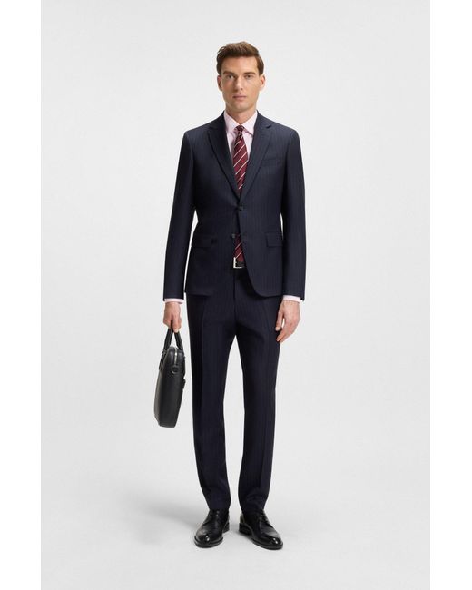 Boss Regular-Fit Overhemd Van Gemakkelijk Te Strijken Stretchkatoen Met Structuur in het Pink voor heren