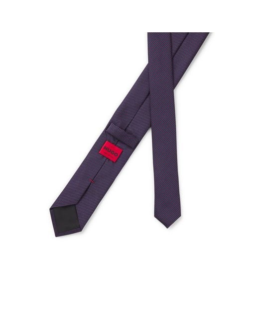 HUGO Purple Micro-Dot Tie for men