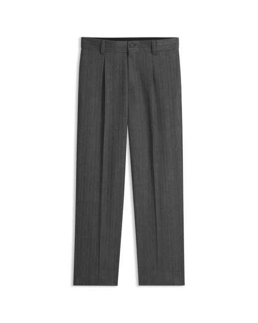 HUGO Black Modern-Fit Trousers for men