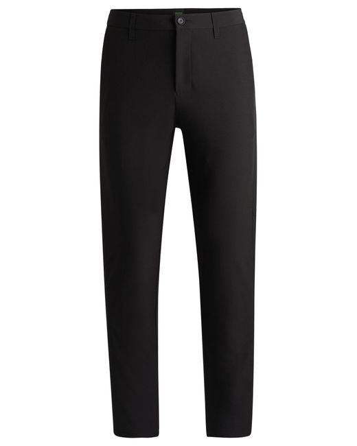 Pantalon Regular Fit en tissu stretch déperlant Boss pour homme en coloris Black