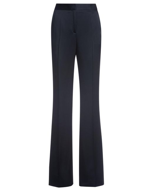 Boss Slim-Fit Broek Van Glanzend Twill in het Blue