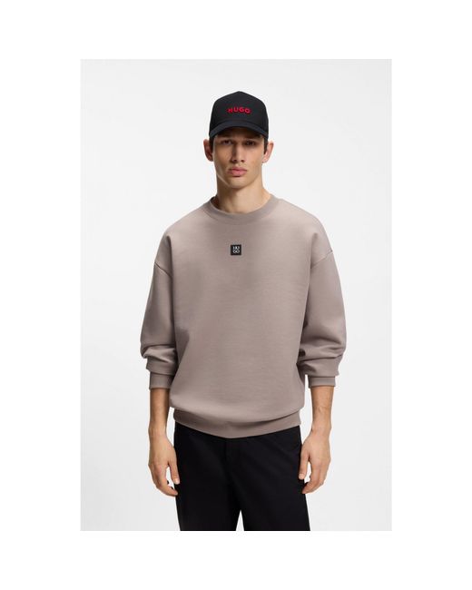 HUGO Black Cotton-Twill Cap With Mesh Panels for men