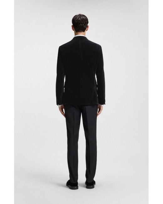 HUGO Extra Slim-Fit Sakko Aus Baumwoll-Samt in Blue für Herren