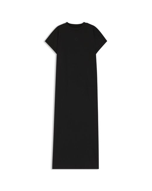 HUGO Black Cotton-Jersey T-Shirt Dress With Happy Logo