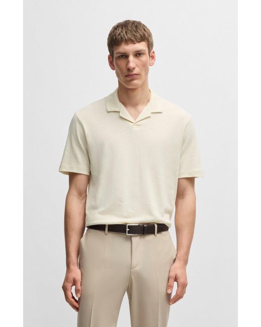 Boss Natural White Men's Polo Shirts Size M for men