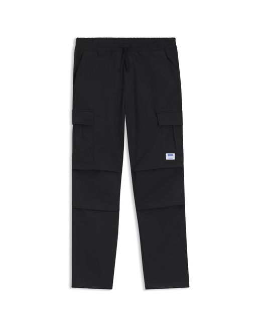 HUGO Blue Relaxed-Fit Trousers for men