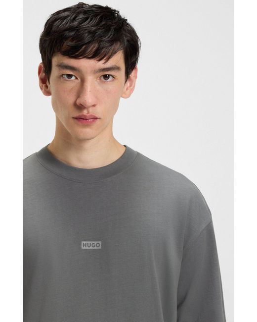 HUGO Gray Grey Men's T-shirts Size L for men