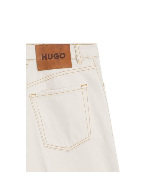 HUGO Natural Wide-Leg Shorts