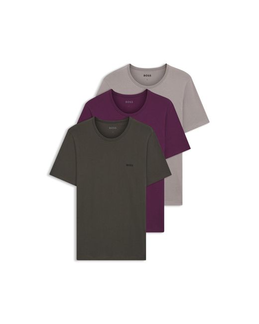 Boss Multicolor Three-Pack Of Underwear T-Shirts for men