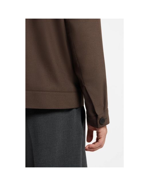 HUGO Brown Slim-Fit Suit Jacket for men