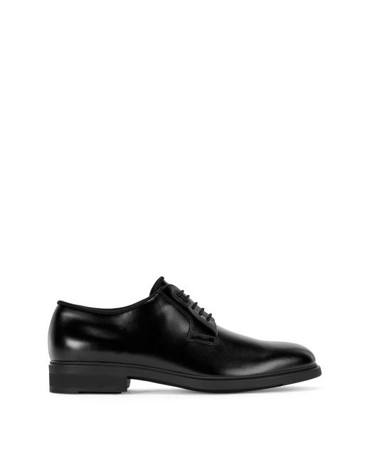 BOSS by Hugo Boss Black Italian-made Leather Derby Shoes With Outlast® Lining for men