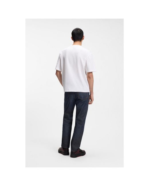 HUGO White X Rb Relaxed-Fit T-Shirt With Bull Motif for men