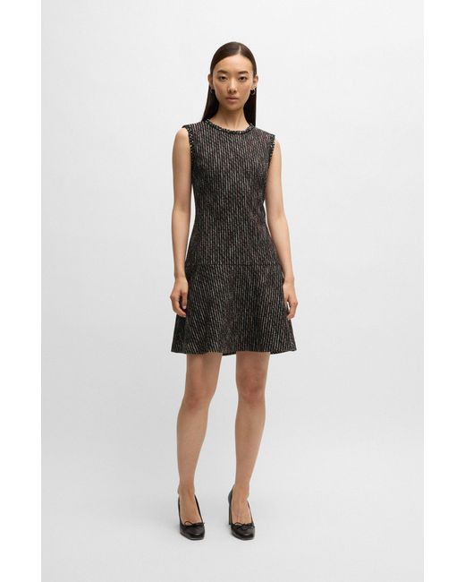 Boss Black Patterned Women's Business Dresses Size 12