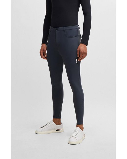 Boss Reithose Aus Super-Stretch-Gewebe Mit Kniebesatz in Blue für Herren