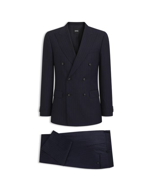 Boss Blue Two-Piece Slim-Fit Suit for men