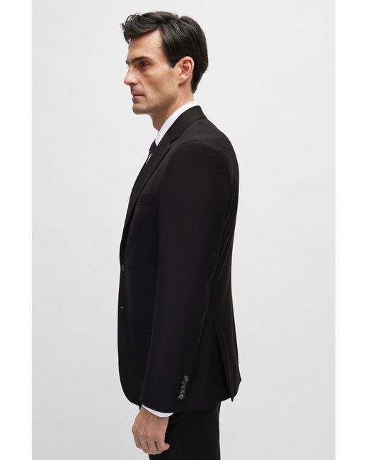 Boss Black Slim-fit Jacket In Virgin Wool With Stretch for men