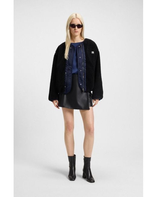 HUGO Blue Wendejacke Aus Wasserabweisendem Und Teddy-Gewebe