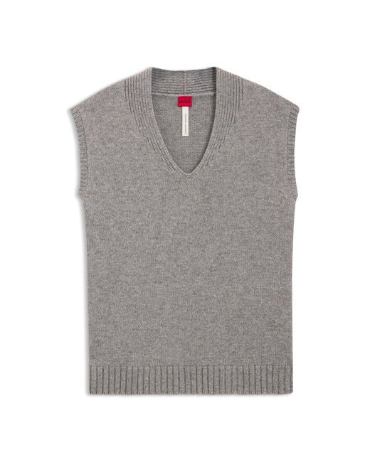 HUGO Gray Sleeveless Sweater
