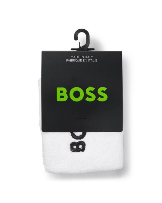 Boss Green Logo-Embroidered Wristband Pair for men
